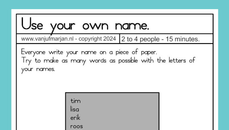 Choice box – Use your own name